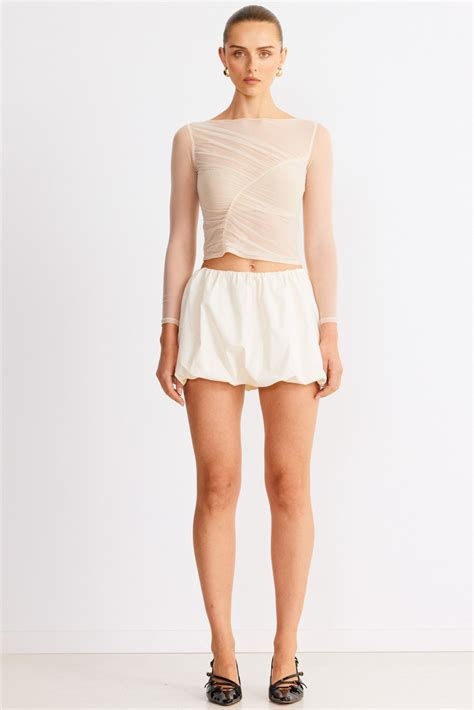 sndy skirt|SNDYS Freja Bubble Skirt in Chalk